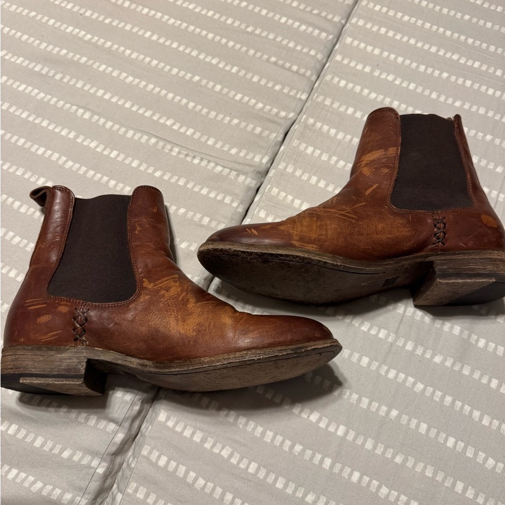 Frye Brown Leather Ankle Boots